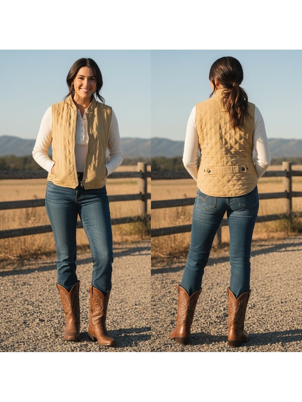1485  - Mountain Horse Mustard quilted short jacket - Medium